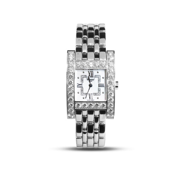 CHOPARD H WATCH 18CT WHITE GOLD WITH DIAMOND BEZEL AND MOTHER OF PEARL DIAL (Image 1)