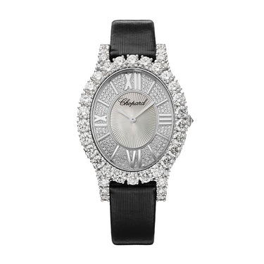 CHOPARD DIAMOND-SET L'HEURE DU DIAMANT WITH BLACK STRAP
