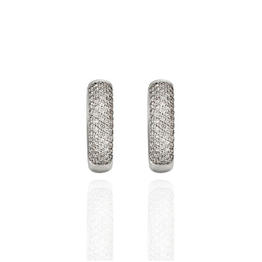 18ct ROSE GOLD COUTURE DIAMOND HOOP EARRINGS