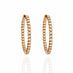 18ct ROSE GOLD COUTURE DIAMOND HOOP EARRINGS (Thumbnail 1)