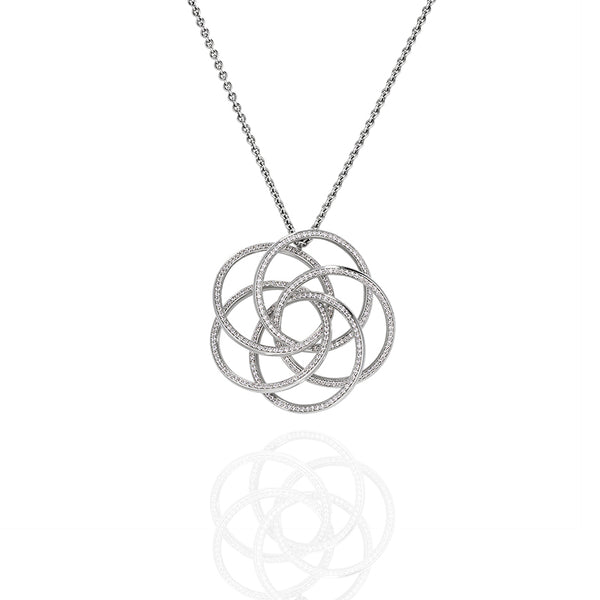 STOCKERT 18CT WHITE GOLD DIAMOND PENDANT (Image 1)