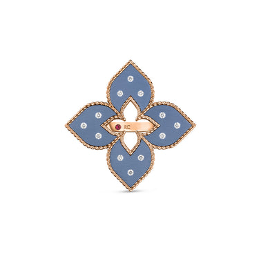 ROBERTO COIN 'VENETIAN PRINCESS' 18CT ROSE GOLD & TITANIUM DIAMOND RING
