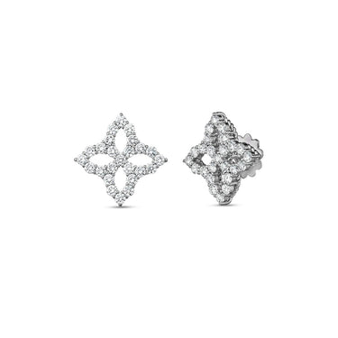 ROBERTO COIN 'DIAMOND PRINCESS' 18CT WHITE GOLD DIAMOND EARRINGS