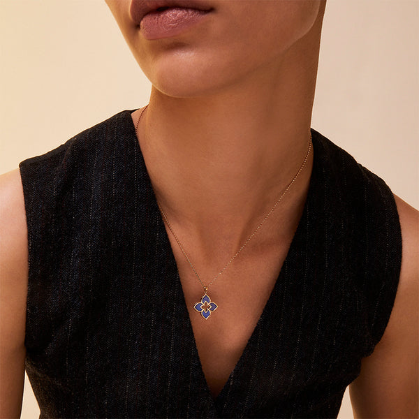 ROBERTO COIN 'LOVE IN VERONA' 18CT ROSE GOLD BLUE LAPIS NECKLACE (Image 3)