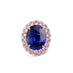 15.0CT OVAL CUT MADAGASCAN SAPPHIRE AND ARGYLE PINK DIAMOND RING (Thumbnail 2)