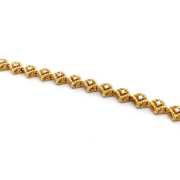 ROBERTO COIN 'PALAZZO DUCALE' 18CT YELLOW GOLD AND DIAMOND BRACELET (Image 2)