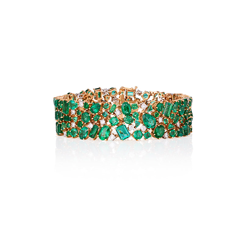 Women's Bracelet Ins Style Fashion Daisy Crystal Bracelet Green