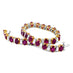 18CT YELLOW GOLD AND WHITE GOLD RUBY AND DIAMOND BRACELET (Thumbnail 3)