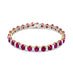 18CT YELLOW GOLD AND WHITE GOLD RUBY AND DIAMOND BRACELET (Thumbnail 1)