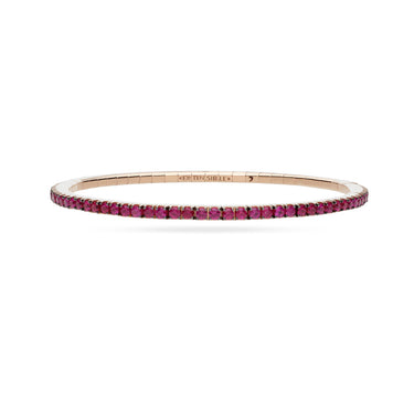 DEMEGLIO 'EXTENSIBLE' 18CT ROSE GOLD RUBY STRETCH BRACELET