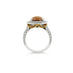 18CT WHITE AND YELLOW GOLD PEARSHAPED BROWN ZIRCON AND DIAMOND DRESS RING (Thumbnail 4)