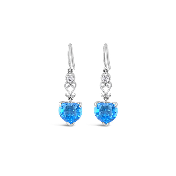 Diamond deals topaz earrings