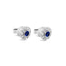 18CT WHITE GOLD AND SAPPHIRE DIAMOND SCALLOP STUD EARRINGS (Thumbnail 3)