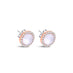ROBERTO COIN 18CT ROSE GOLD AND WHITE GOLD MILKY QUARTZ AND DIAMOND STUD EARRINGS (Thumbnail 3)