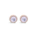ROBERTO COIN 18CT ROSE GOLD AND WHITE GOLD MILKY QUARTZ AND DIAMOND STUD EARRINGS (Thumbnail 2)