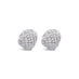 18CT WHITE GOLD DIAMOND SET "SHELL" STUD EARRINGS (Thumbnail 3)