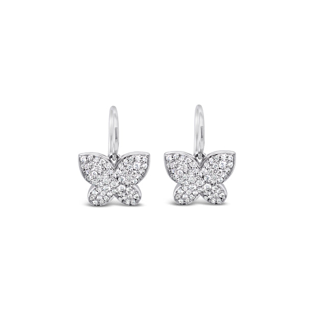 Diamond butterfly deals earrings white gold