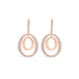 18CT ROSE GOLD AND CHAMPAGNE DIAMOND PAVE SET DROP EARRINGS (Thumbnail 1)