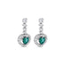 18CT WHITE GOLD COLOMBIAN EMERALD AND DIAMOND DROP EARRINGS (Thumbnail 2)