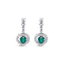 18CT WHITE GOLD COLOMBIAN EMERALD AND DIAMOND DROP EARRINGS (Thumbnail 1)