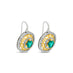 18CT YELLOW GOLD AND WHITE GOLD COLOMBIAN EMERALD AND DIAMOND DROP EARRINGS (Thumbnail 3)