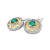 18CT YELLOW GOLD AND WHITE GOLD COLOMBIAN EMERALD AND DIAMOND DROP EARRINGS (Thumbnail 4)