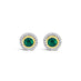 18CT YELLOW GOLD AND WHITE GOLD EMERALD AND DIAMOND 'GRACE' STUD EARRINGS (Thumbnail 2)
