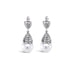 18CT WHITE GOLD GREY SOUTH SEA PEARL AND DIAMOND DROP EARRINGS (Thumbnail 1)