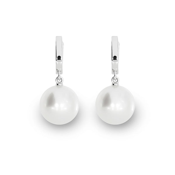 AUTORE 18CT WHITE GOLD SOUTH SEA PEARL DROP EARRINGS (Image 1)