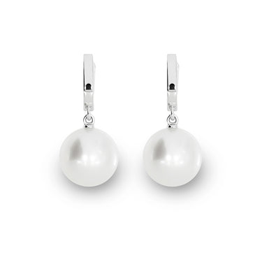 AUTORE 18CT WHITE GOLD SOUTH SEA PEARL DROP EARRINGS