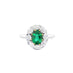 PICCHIOTTI EMERALD AND DIAMOND OVAL CUT CLUSTER RING (Thumbnail 1)