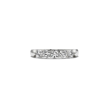 HEARTS ON FIRE 'FIVE STONE' 18CT WHITE GOLD DIAMOND BAND
