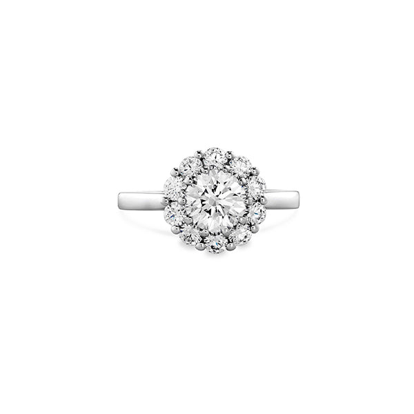 HEARTS ON FIRE 'BELOVED' 18CT WHITE GOLD OPEN GALLERY DIAMOND RING (Image 1)