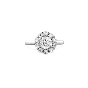 HEARTS ON FIRE 'BELOVED' 18CT WHITE GOLD OPEN GALLERY DIAMOND RING
