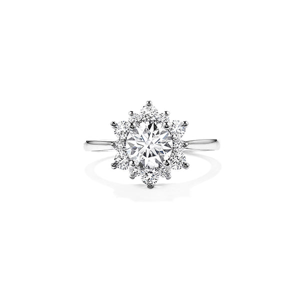 HEARTS ON FIRE 'DELIGHT LADY DI' 18CT WHITE GOLD 0.32CT DIAMOND RING (Image 1)
