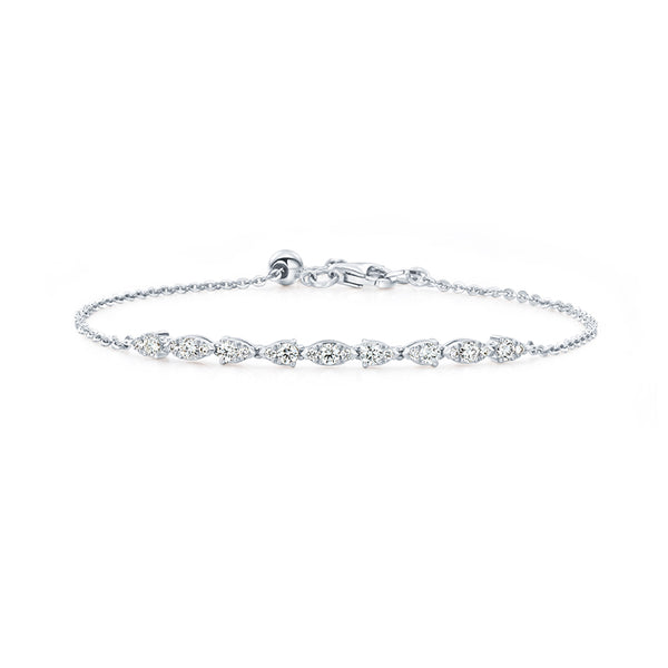 HEARTS ON FIRE 'AERIAL DEWDROP' 18CT WHITE GOLD DIAMOND BRACELET (Image 1)