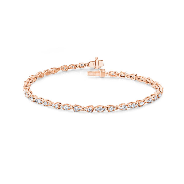 HEARTS ON FIRE 'AERIAL DEWDROP' 18CT ROSE GOLD DIAMOND BRACELET (Image 2)