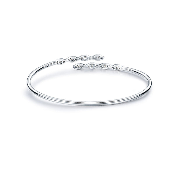 HEARTS ON FIRE 'AERIAL MARQUIS' 18CT WHITE GOLD DIAMOND FLEXI BANGLE (Image 3)