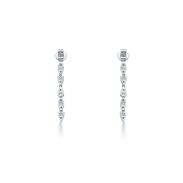HEARTS ON FIRE 'AERIAL DEWDROP STILETTO' 18CT WHITE GOLD DIAMOND DROP EARRINGS (Image 3)