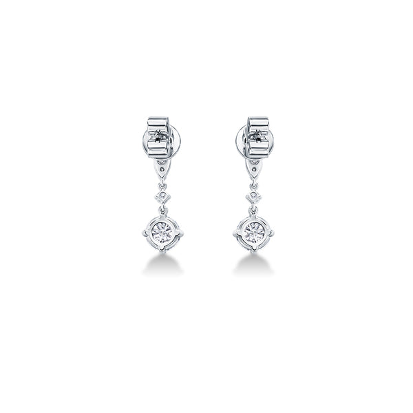 HEARTS ON FIRE 'AERIAL PETITE' 18CT WHITE GOLD DIAMOND DROP EARRINGS (Image 3)
