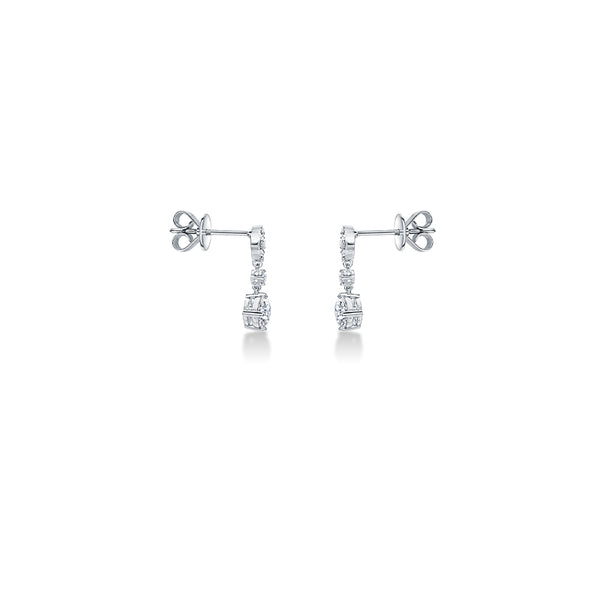 HEARTS ON FIRE 'AERIAL PETITE' 18CT WHITE GOLD DIAMOND DROP EARRINGS (Image 2)