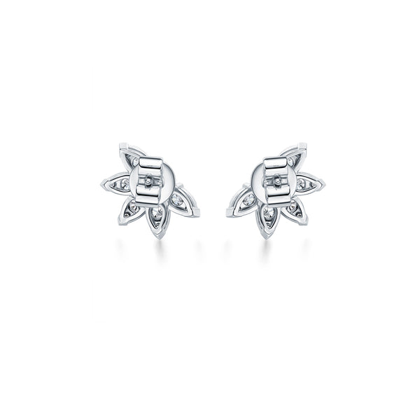 HEARTS ON FIRE 'AERIAL SUNBURST' 18CT WHITE GOLD DIAMOND EARRINGS WITH REMOVABLE DIAMOND JACKETS (Image 3)