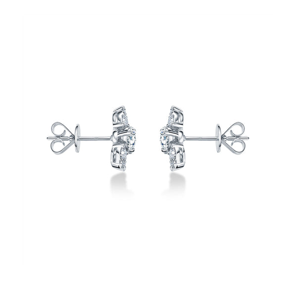 HEARTS ON FIRE 'AERIAL SUNBURST' 18CT WHITE GOLD DIAMOND EARRINGS WITH REMOVABLE DIAMOND JACKETS (Image 2)
