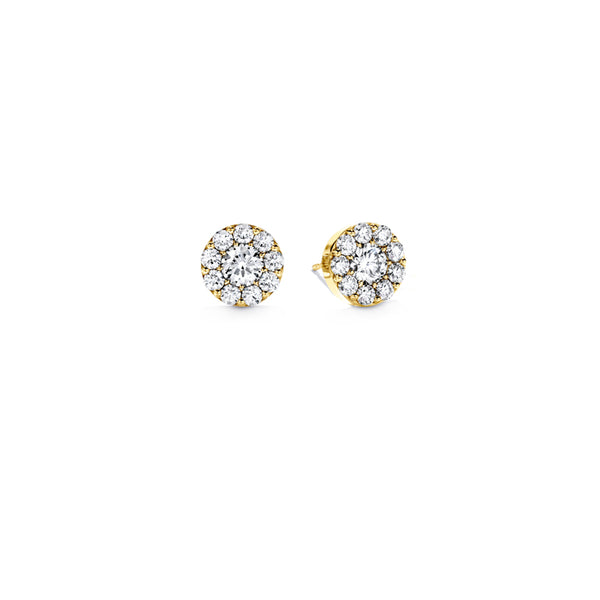 HEARTS ON FIRE 'FULFILLMENT' 18CT YELLOW GOLD 0.54CT DIAMOND STUD EARRINGS (Image 1)