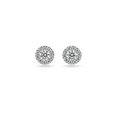 HEARTS ON FIRE 'FULFILLMENT' 18CT WHITE GOLD 1.01CT DIAMOND STUD EARRINGS