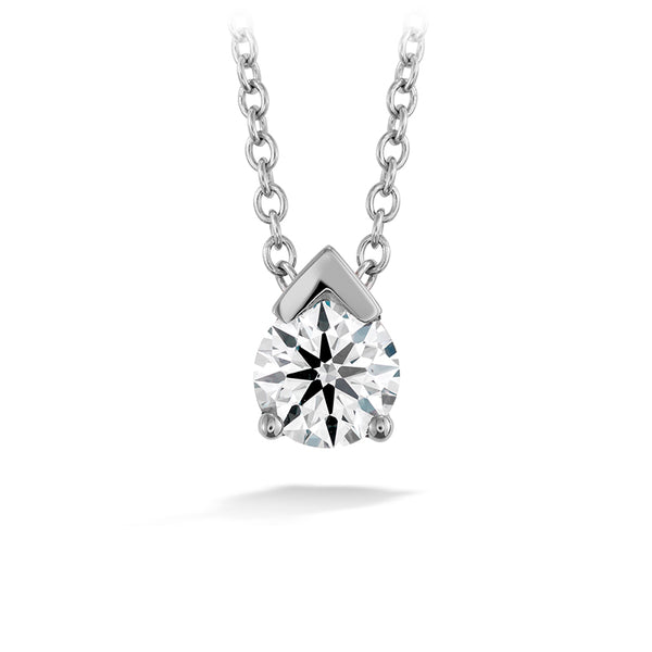 HEARTS ON FIRE 'AERIAL' 18CT WHITE GOLD 0.11CT SINGLE DIAMOND PENDANT (Image 1)