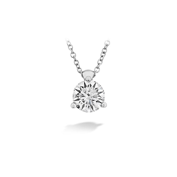 HEARTS ON FIRE 'CLASSIC THREE PRONG SOLITAIRE' 18CT WHITE GOLD  0.704CT DIAMOND PENDANT (Image 1)