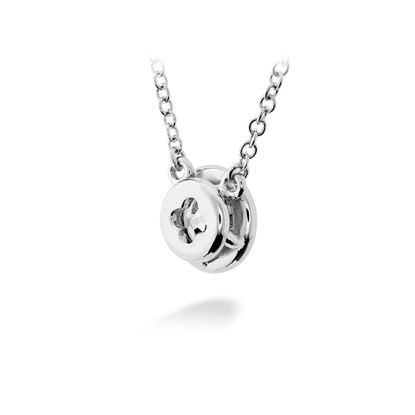 HEARTS ON FIRE 'CLASSIC' 18CT WHITE GOLD 0.25CT BEZEL SOLITAIRE DIAMOND PENDANT (Image 3)