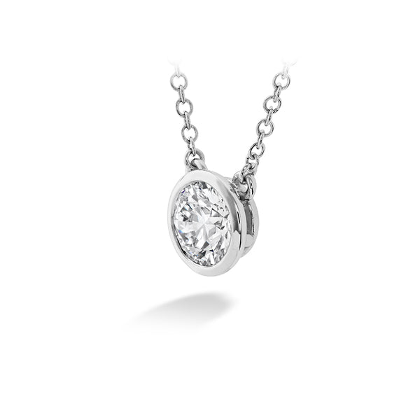 HEARTS ON FIRE 'CLASSIC' 18CT WHITE GOLD 0.25CT BEZEL SOLITAIRE DIAMOND PENDANT (Image 2)