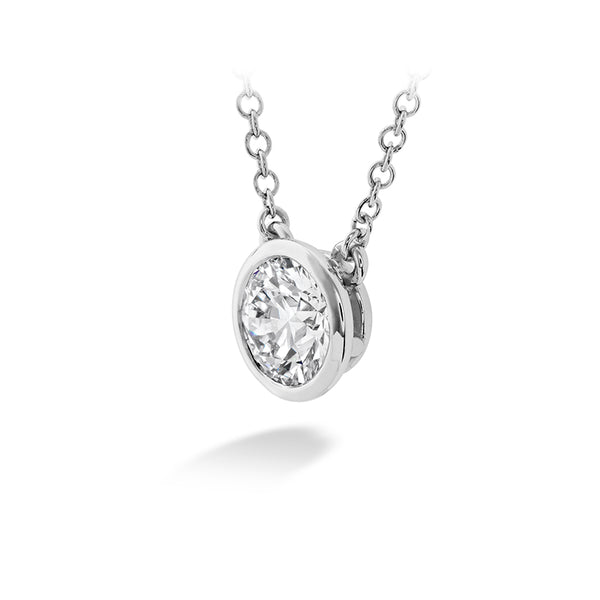 HEARTS ON FIRE 'CLASSIC' 18CT WHITE GOLD 0.36CT BEZEL SOLITAIRE DIAMOND PENDANT (Image 2)